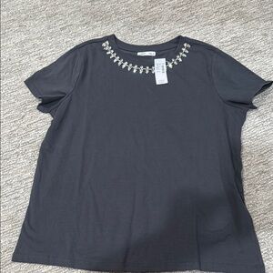 Embellished Black Women's Top